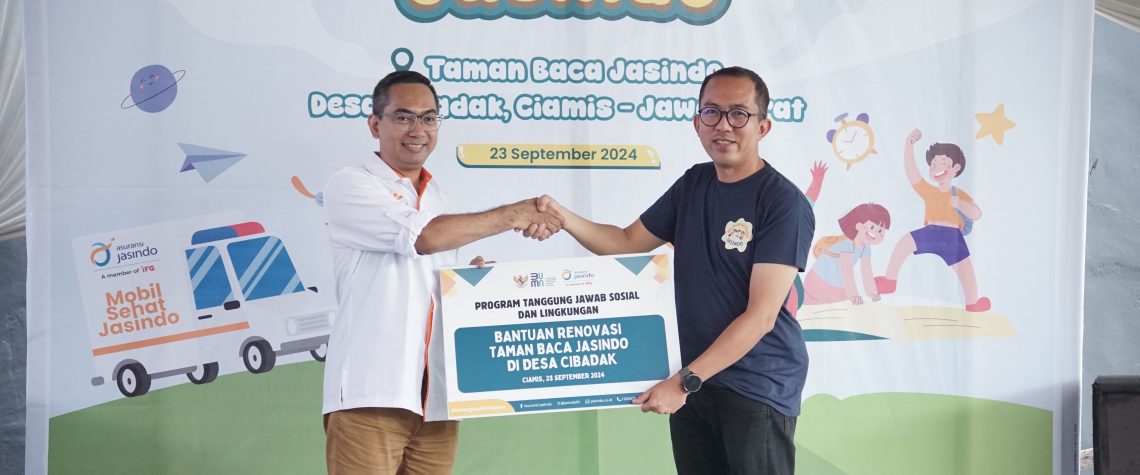 renovasi taman baca cerdas jasindo telah mencapai titk peresmian